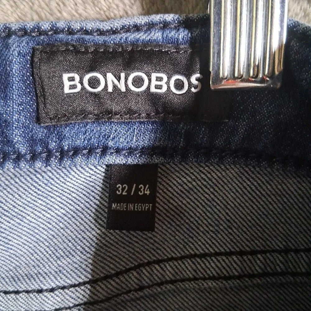 Mens Bonobos Premium 4 Way Stretch Slim Fit Jeans Size 32x34 Dark Blue Wash
